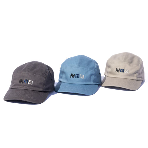BORA caps in black, blue and grey with embroidered front logos